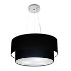 Lustre Pendente Duplo Cilíndrico Vivare Md-4061 Cúpula Em Tec