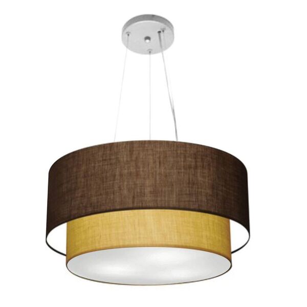 Lustre Pendente Duplo Cilíndrico Vivare Md-4061 Cúpula Em Tec
