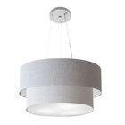 Lustre Pendente Duplo Cilíndrico Vivare Md-4061 Cúpula Em Tec