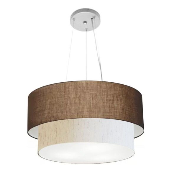 Lustre Pendente Duplo Cilíndrico Vivare Md-4061 Cúpula Em Tec