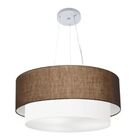 Lustre Pendente Duplo Cilíndrico Vivare Md-4073 Cúpula Em Tec