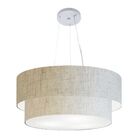 Lustre Pendente Duplo Cilíndrico Vivare Md-4073 Cúpula Em Tec