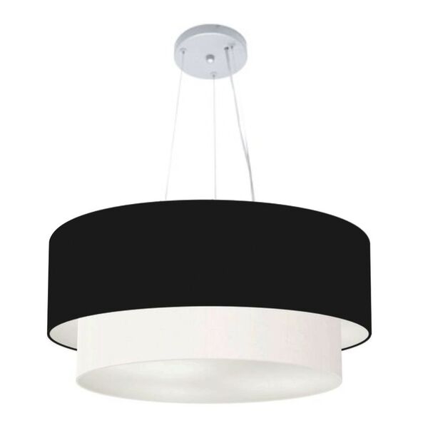 Lustre Pendente Duplo Cilíndrico Vivare Md-4073 Cúpula Em Tec