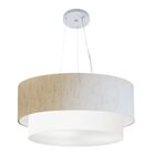 Lustre Pendente Duplo Cilíndrico Vivare Md-4082 Cúpula Em Tec