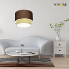 Lustre Pendente Duplo Cilíndrico Vivare Md-4082 Cúpula Em Tec
