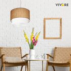 Lustre Pendente Duplo Cilíndrico Vivare Md-4158 Cúpula Em Tec