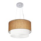 Lustre Pendente Duplo Cilíndrico Vivare Md-4158 Cúpula Em Tec