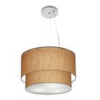Lustre Pendente Duplo Cilíndrico Vivare Md-4158 Cúpula Em Tec