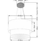 Lustre Pendente Duplo Cilíndrico Vivare Md-4158 Cúpula Em Tec