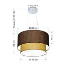 Lustre Pendente Duplo Cilíndrico Vivare Md-4158 Cúpula Em Tec