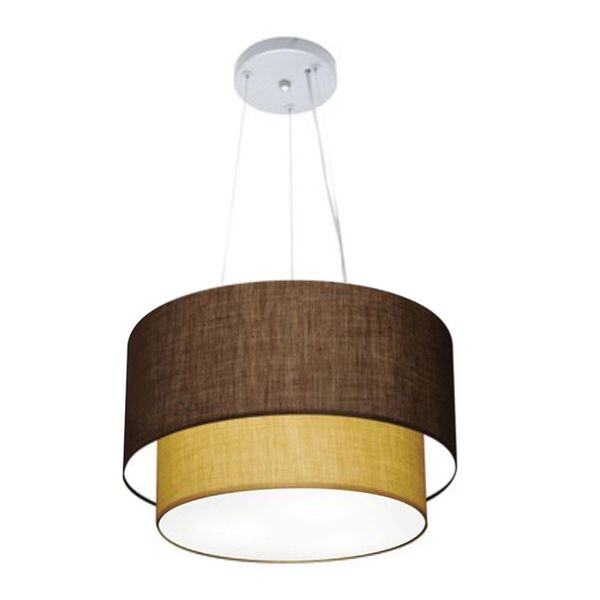 Lustre Pendente Duplo Cilíndrico Vivare Md-4158 Cúpula Em Tec