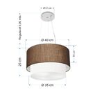 Lustre Pendente Duplo Cilíndrico Vivare Md-4158 Cúpula Em Tec