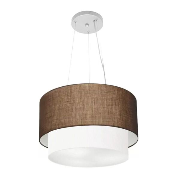 Lustre Pendente Duplo Cilíndrico Vivare Md-4158 Cúpula Em Tec