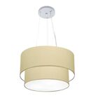 Lustre Pendente Duplo Cilíndrico Vivare Md-4158 Cúpula Em Tec