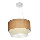 Lustre Pendente Duplo Cilíndrico Vivare Md-4158 Cúpula Em Tec
