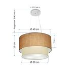 Lustre Pendente Duplo Cilíndrico Vivare Md-4158 Cúpula Em Tec