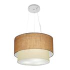 Lustre Pendente Duplo Cilíndrico Vivare Md-4158 Cúpula Em Tec