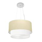 Lustre Pendente Duplo Cilíndrico Vivare Md-4158 Cúpula Em Tec