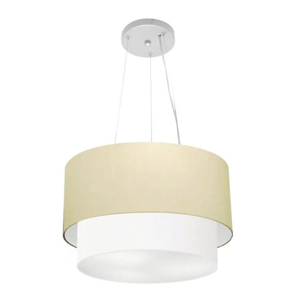 Lustre Pendente Duplo Cilíndrico Vivare Md-4158 Cúpula Em Tec