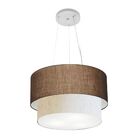 Lustre Pendente Duplo Cilíndrico Vivare Md-4158 Cúpula Em Tec