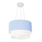 Lustre Pendente Duplo Cilíndrico Vivare Md-4158 Cúpula Tecido