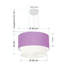 Lustre Pendente Duplo Cilíndrico Vivare Md-4158 Cúpula Tecido