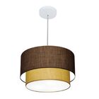 Lustre Pendente Duplo Cilíndrico Vivare Md-4159 Cúpula Em Tec