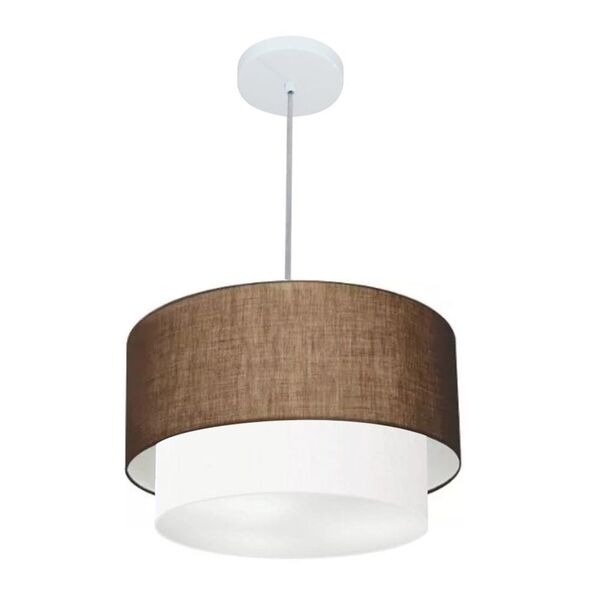 Lustre Pendente Duplo Cilíndrico Vivare Md-4159 Cúpula Em Tec