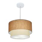 Lustre Pendente Duplo Cilíndrico Vivare Md-4159 Cúpula Em Tec