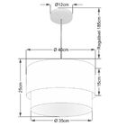 Lustre Pendente Duplo Cilíndrico Vivare Md-4159 Cúpula Em Tec