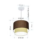 Lustre Pendente Duplo Cilíndrico Vivare Md-4160 Cúpula Em Tec