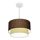 Lustre Pendente Duplo Cilíndrico Vivare Md-4160 Cúpula Em Tec