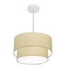 Lustre Pendente Duplo Cilíndrico Vivare Md-4160 Cúpula Em Tec