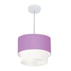 Lustre Pendente Duplo Cilíndrico Vivare Md-4161 Cúpula Em Tec