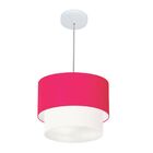 Lustre Pendente Duplo Cilíndrico Vivare Md-4161 Cúpula Em Tec
