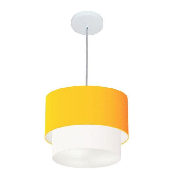 Lustre Pendente Duplo Cilíndrico Vivare Md-4161 Cúpula Em Tec