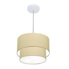 Lustre Pendente Duplo Cilíndrico Vivare Md-4161 Cúpula Em Tec