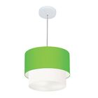 Lustre Pendente Duplo Cilíndrico Vivare Md-4161 Cúpula Em Tec