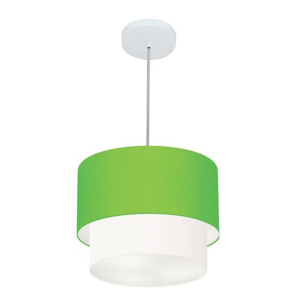 Lustre Pendente Duplo Cilíndrico Vivare Md-4161 Cúpula Em Tec