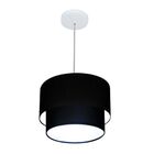 Lustre Pendente Duplo Cilíndrico Vivare Md-4161 Cúpula Em Tec