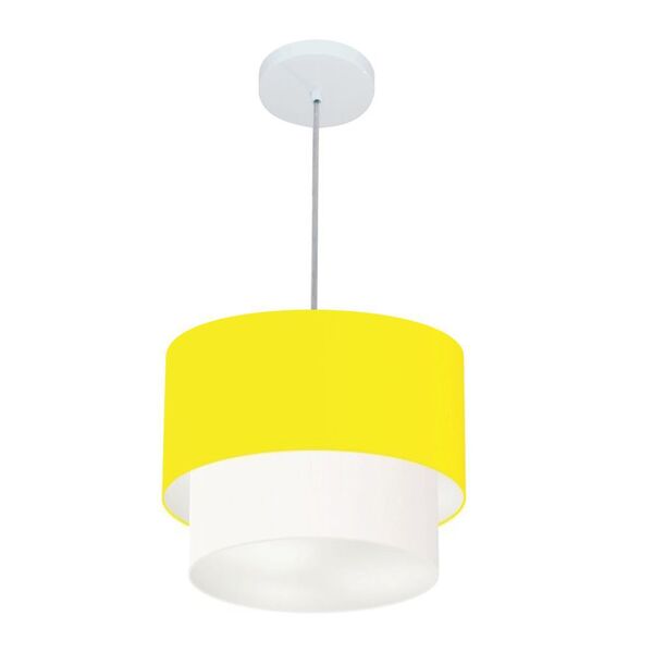 Lustre Pendente Duplo Cilíndrico Vivare Md-4161 Cúpula Em Tec