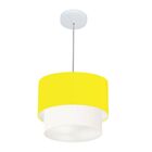 Lustre Pendente Duplo Cilíndrico Vivare Md-4161 Cúpula Em Tec