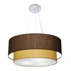 Lustre Pendente Duplo Cilíndrico Vivare Md-4171 Cúpula Em Tec