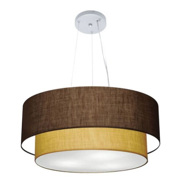 Lustre Pendente Duplo Cilíndrico Vivare Md-4171 Cúpula Em Tec