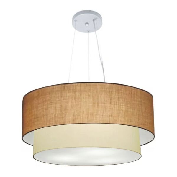 Lustre Pendente Duplo Cilíndrico Vivare Md-4171 Cúpula Em Tec