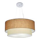 Lustre Pendente Duplo Cilíndrico Vivare Md-4171 Cúpula Em Tec