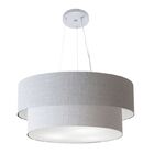 Lustre Pendente Duplo Cilíndrico Vivare Md-4171 Cúpula Em Tec