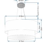 Lustre Pendente Duplo Cilíndrico Vivare Md-4171 Cúpula Em Tec
