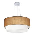Lustre Pendente Duplo Cilíndrico Vivare Md-4171 Cúpula Em Tec