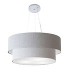 Lustre Pendente Duplo Cilíndrico Vivare Md-4179 Cúpula Em Tec